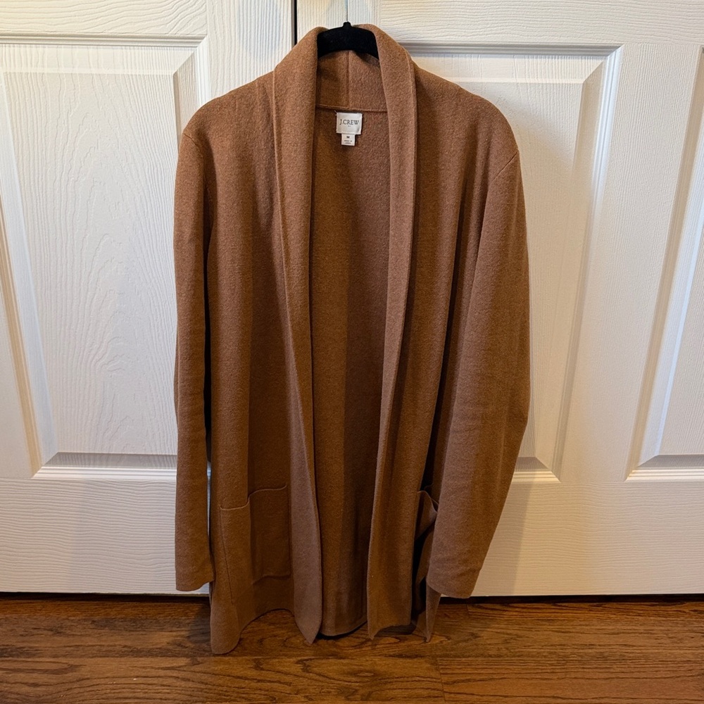 J. Crew womens Brown Sweater cardigan size m. EUC.